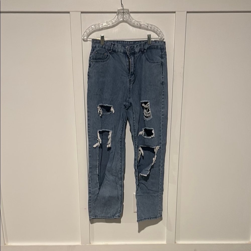 Women’s Blue Distressed Jeans